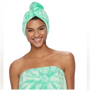 Printed Wine Hair Wrap Set